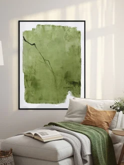 Dipinto su tela dipinto a mano Green Layer