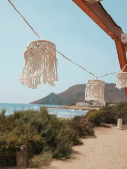 Ghirlanda solare a LED in cotone Mykonos