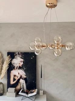 Lampada a sospensione a LED in vetro soffiato Splendor