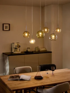 Lampada a sospensione grande con sfere in vetro Raquel