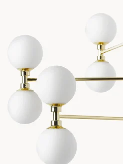 Lampada a sospensione grande con sfere in vetro opale Grover