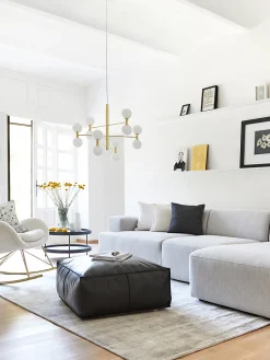 Lampada a sospensione grande con sfere in vetro opale Grover