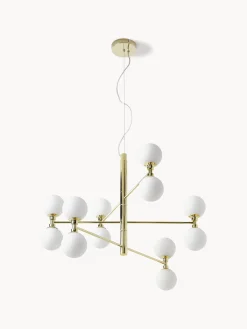 Lampada a sospensione grande con sfere in vetro opale Grover