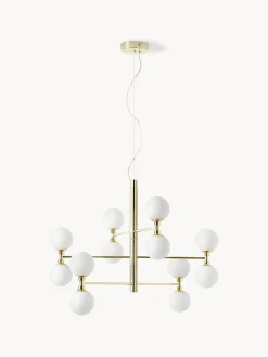 Lampada a sospensione grande con sfere in vetro opale Grover