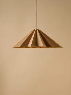 Lampada a sospensione in legno di pino fatta a mano Stratus, varie misure