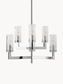 Lampada a sospensione in vetro millerighe Emmi