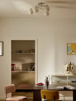 Lampada da soffitto in vetro opale Atlanta