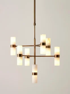 Lampada da sospensione in alabastro Isaac
