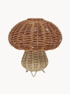 Lampada da tavolo in rattan fatta a mano Mushroom