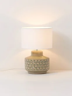 Lampada da tavolo piccola con base in ceramica Monica