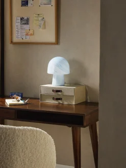 Lampada da tavolo piccola effetto marmo Talia