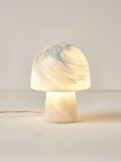 Lampada da tavolo piccola effetto marmo Talia