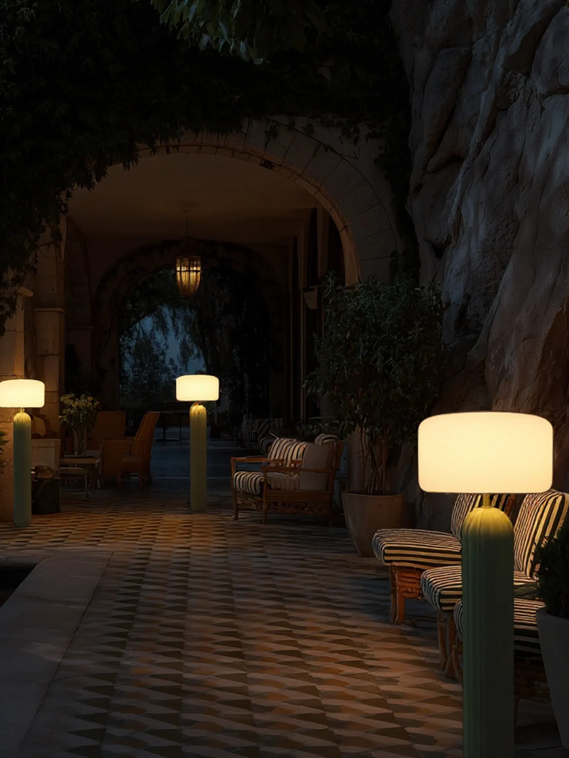 Lampada da terra da esterno a LED con luce regolabile Phoebe