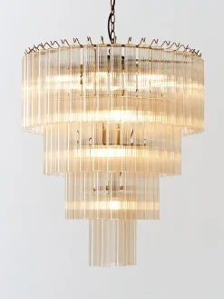 Lampadario grande in vetro Janae