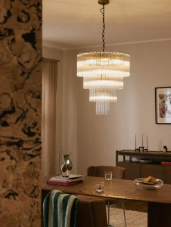 Lampadario grande in vetro Janae