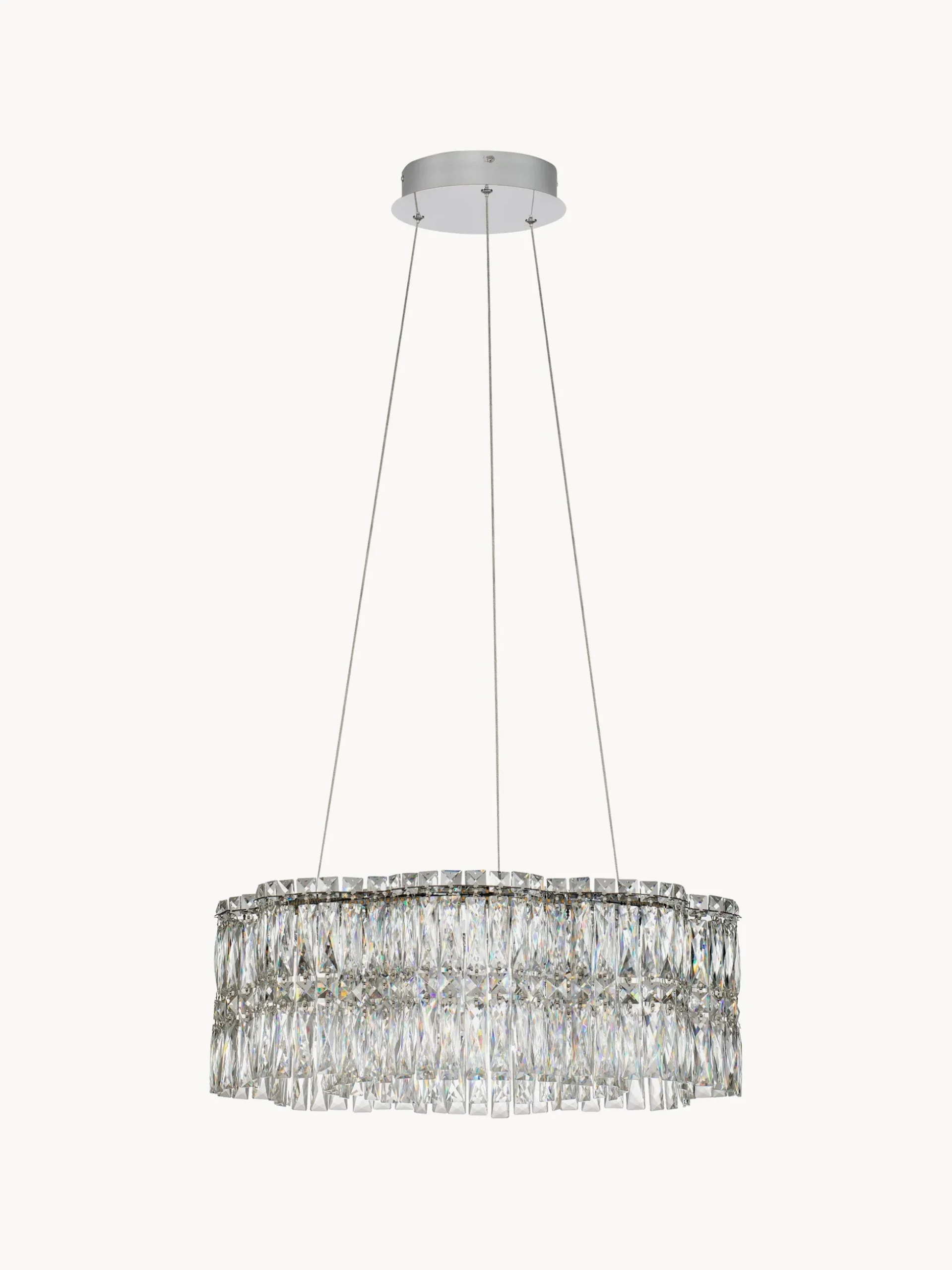 Lampadario in cristallo a LED con luce regolabile Nuvia