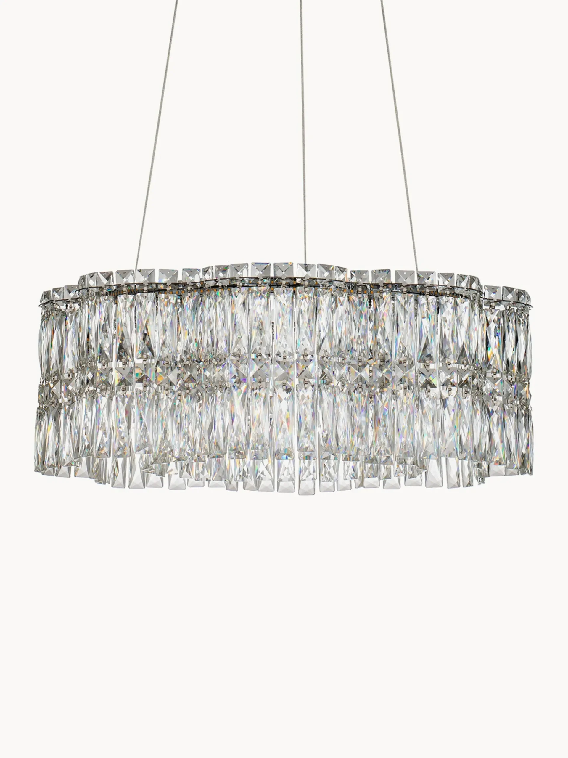 Lampadario in cristallo a LED con luce regolabile Nuvia