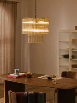 Lampadario in vetro Janae