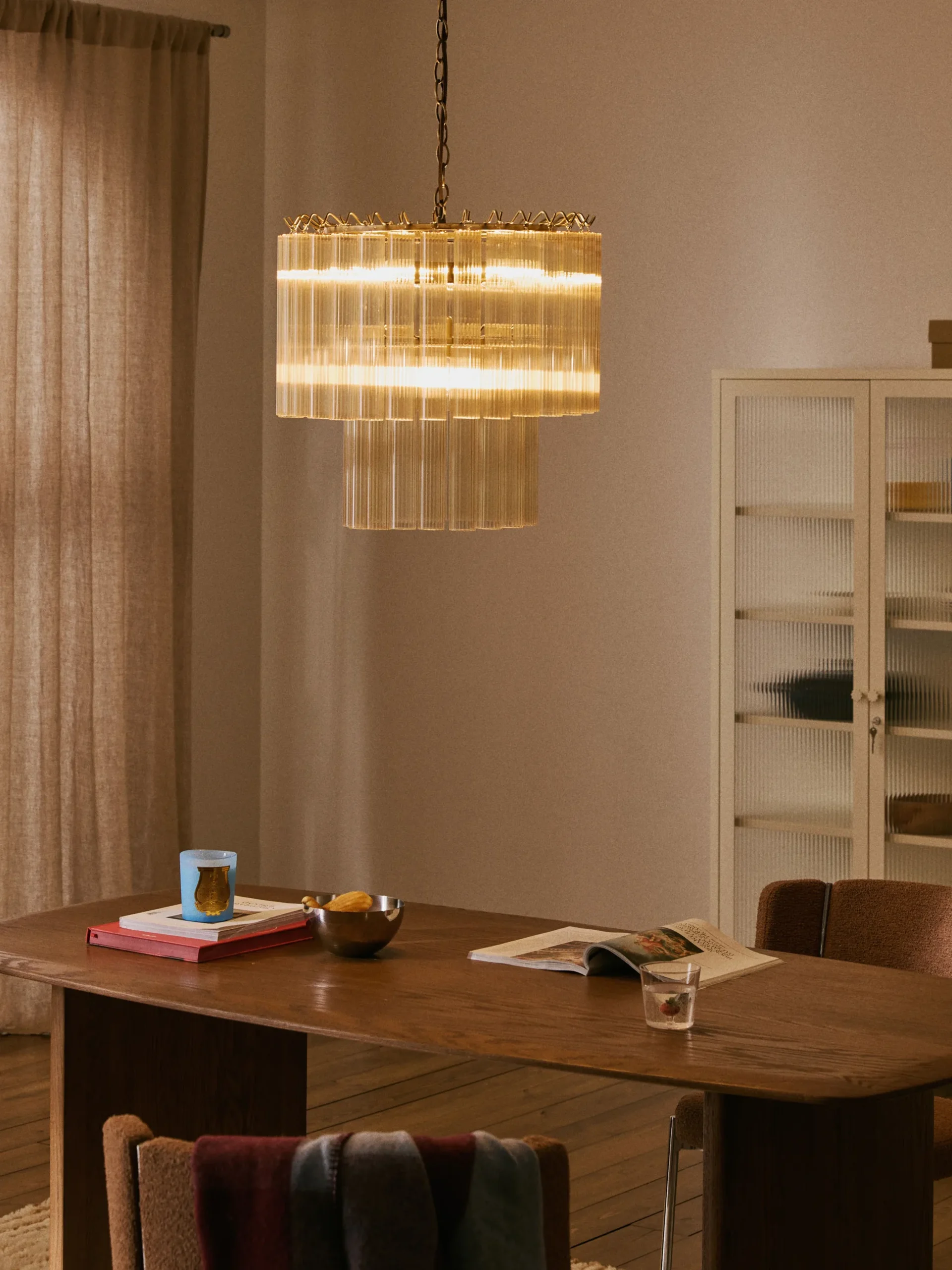 Lampadario in vetro Janae