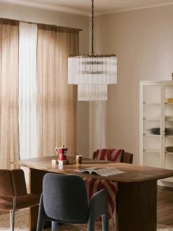 Lampadario in vetro Janae