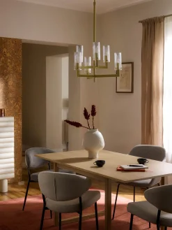 Lampadario in vetro millerighe Emmi