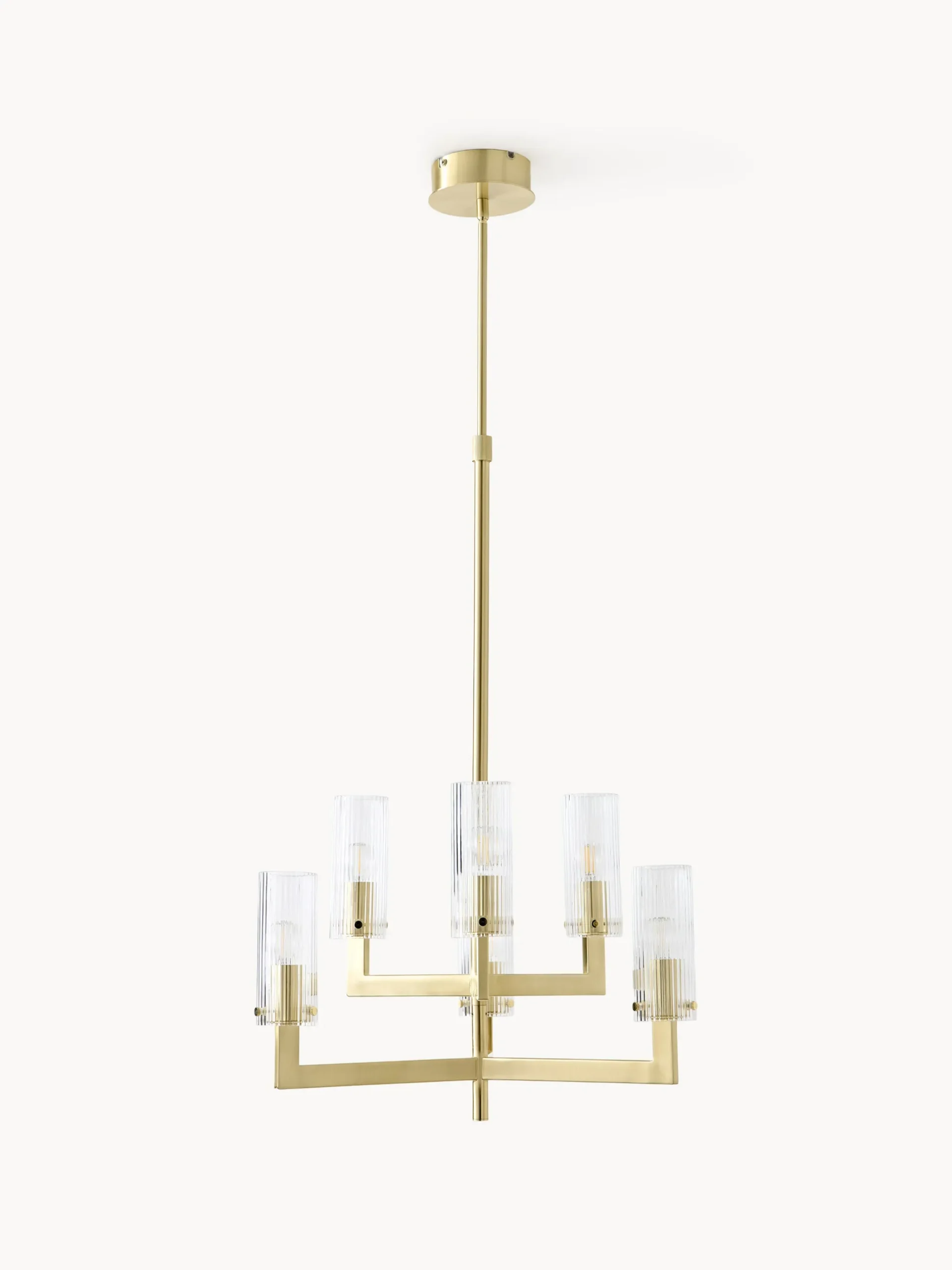 Lampadario in vetro millerighe Emmi