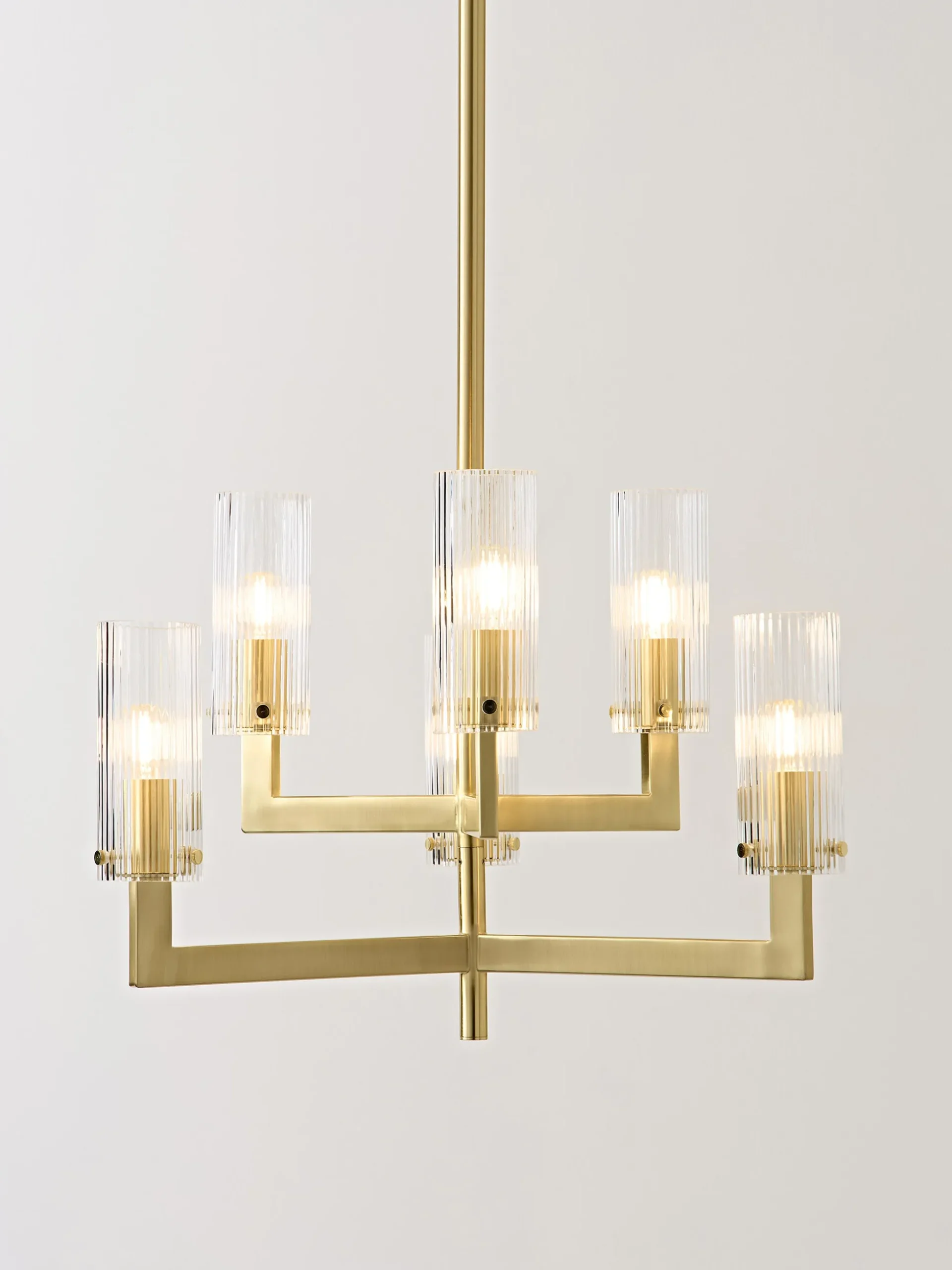 Lampadario in vetro millerighe Emmi