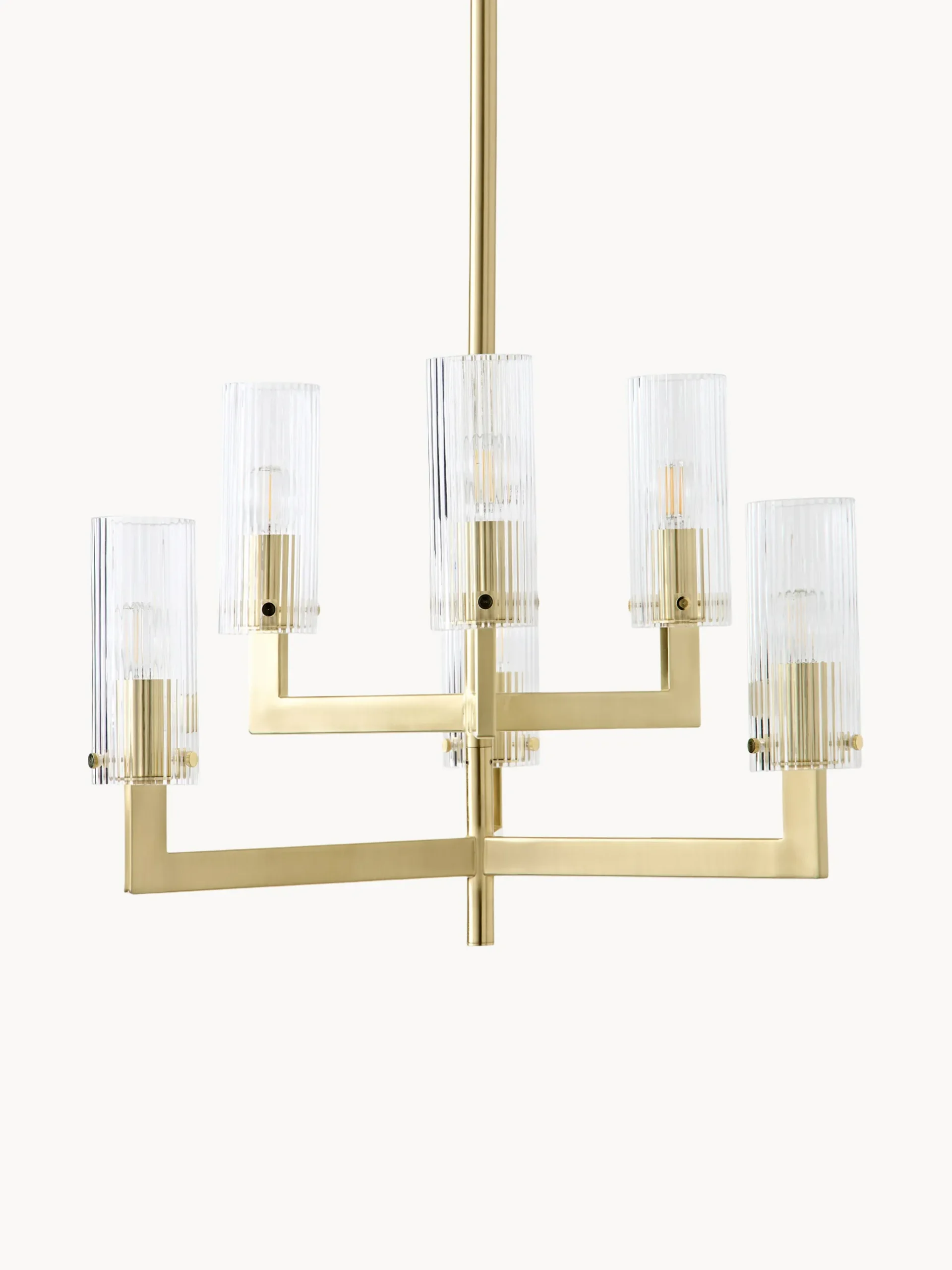 Lampadario in vetro millerighe Emmi