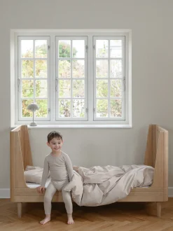 Letto per bambini in legno di quercia fatto a mano Nature 2.0, larg. 73 x lung. 165 cm