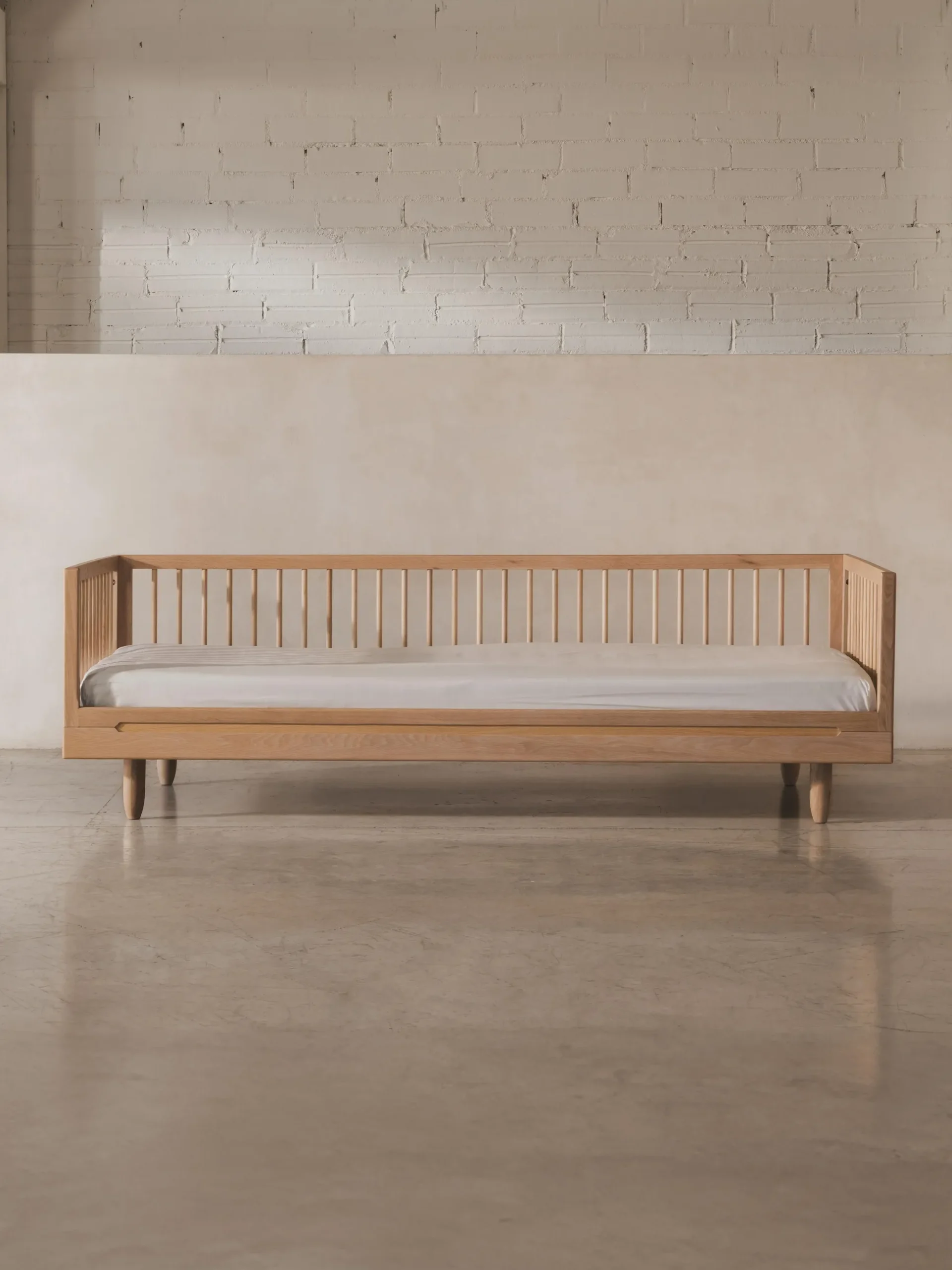 Letto per bambini in legno di quercia Pure, 90 x 200 cm
