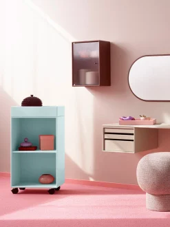 Mobile bagno fatto a mano con ruote Preppy