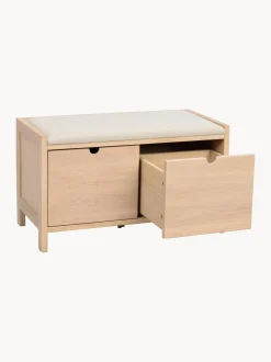 Panca contenitore imbottita in legno Hillmond