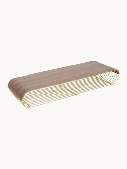 Pannello in legno di noce per mensola da parete Curva