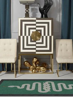 Passatoia a pelo corto lavabile Venom by Jonathan Adler