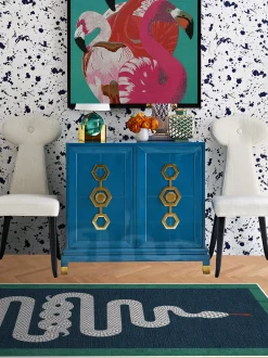 Passatoia a pelo corto lavabile Venom by Jonathan Adler