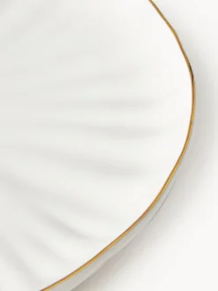 Piatti colazione in porcellana con rilievo Sali 2 pz