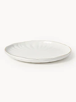 Piatti colazione in porcellana con rilievo Sali 2 pz