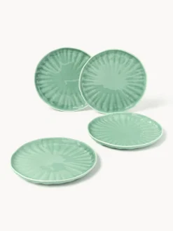 Piatti da colazione in porcellana con rilievo Sali 4 pz