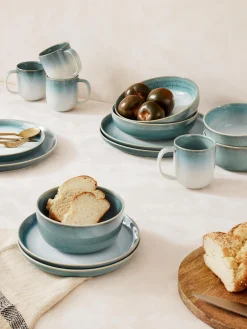 Piatti fondi con smalto reattivo Havana 4 pz