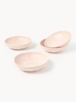 Piatti fondi in porcellana con rilievo Sali 4 pz