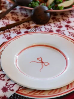 Piatto da colazione dipinto a mano Bow