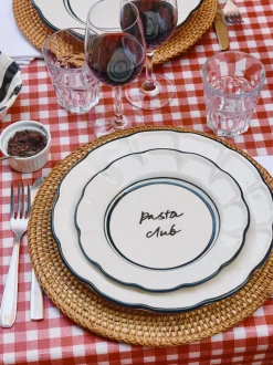 Piatto da colazione dipinto a mano Bistro