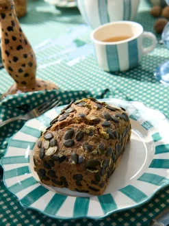 Piatto da colazione dipinto a mano Scalloped