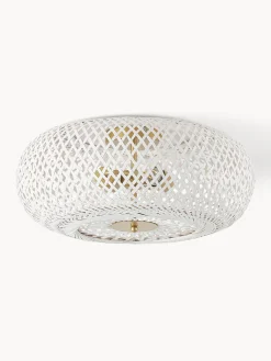 Plafoniera di design in bambù bianco Evelyn