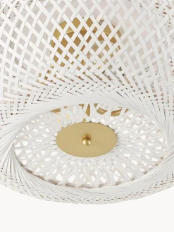 Plafoniera di design in bambù bianco Evelyn