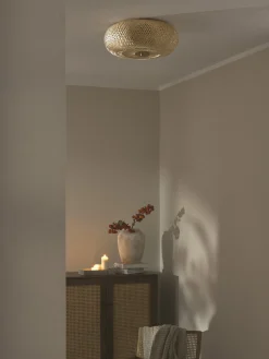 Plafoniera di design in bambù naturale Evelyn