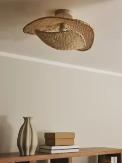 Plafoniera in rattan Senja