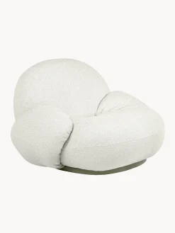 Poltrona da giardino girevole in bouclé Pacha