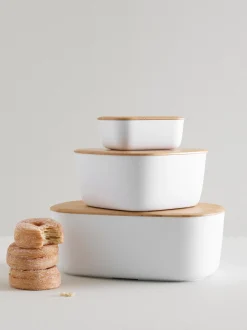 Portapane con coperchio in bambù Box It