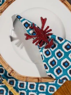 Portatovaglioli con perle di vetro Lobster 2 pz